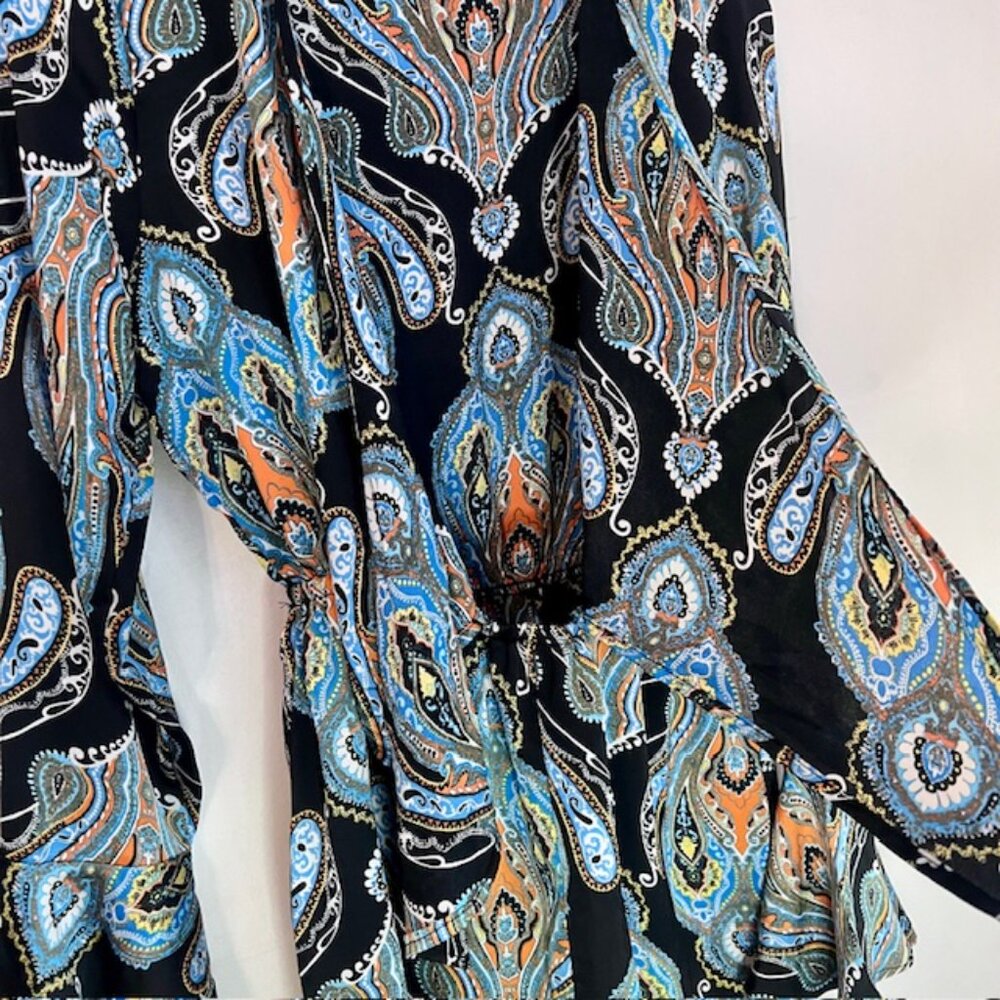 MISSGUIDED Romper Paisley Shorts Romper, Boho Paisley Shorts Size 6 U.S. - Picture 6 of 15